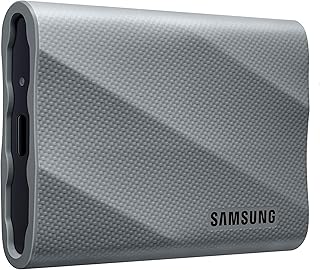 SAMSUNG T9 2TB, Portable SSD, up to 2000MB/s, USB 3.2 Gen 2x2 (20Gbps) NVMe, Rugged, for Photographers, Content Creators and Gaming, External Solid State Drive (MU-PK2T0G/WW) Gray