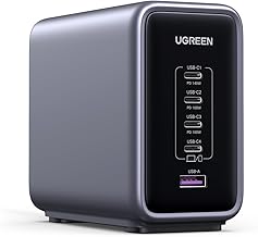 UGREEN Nexode 300W USB C Charger Block, 5-Port Charging Station GaN Charger Desktop Charger Compatible with MacBook Pro/Air, Dell XPS, iPhone 16/15/14, Galaxy S24, iPad Air/Pro, Pixel 8, Steam Deck