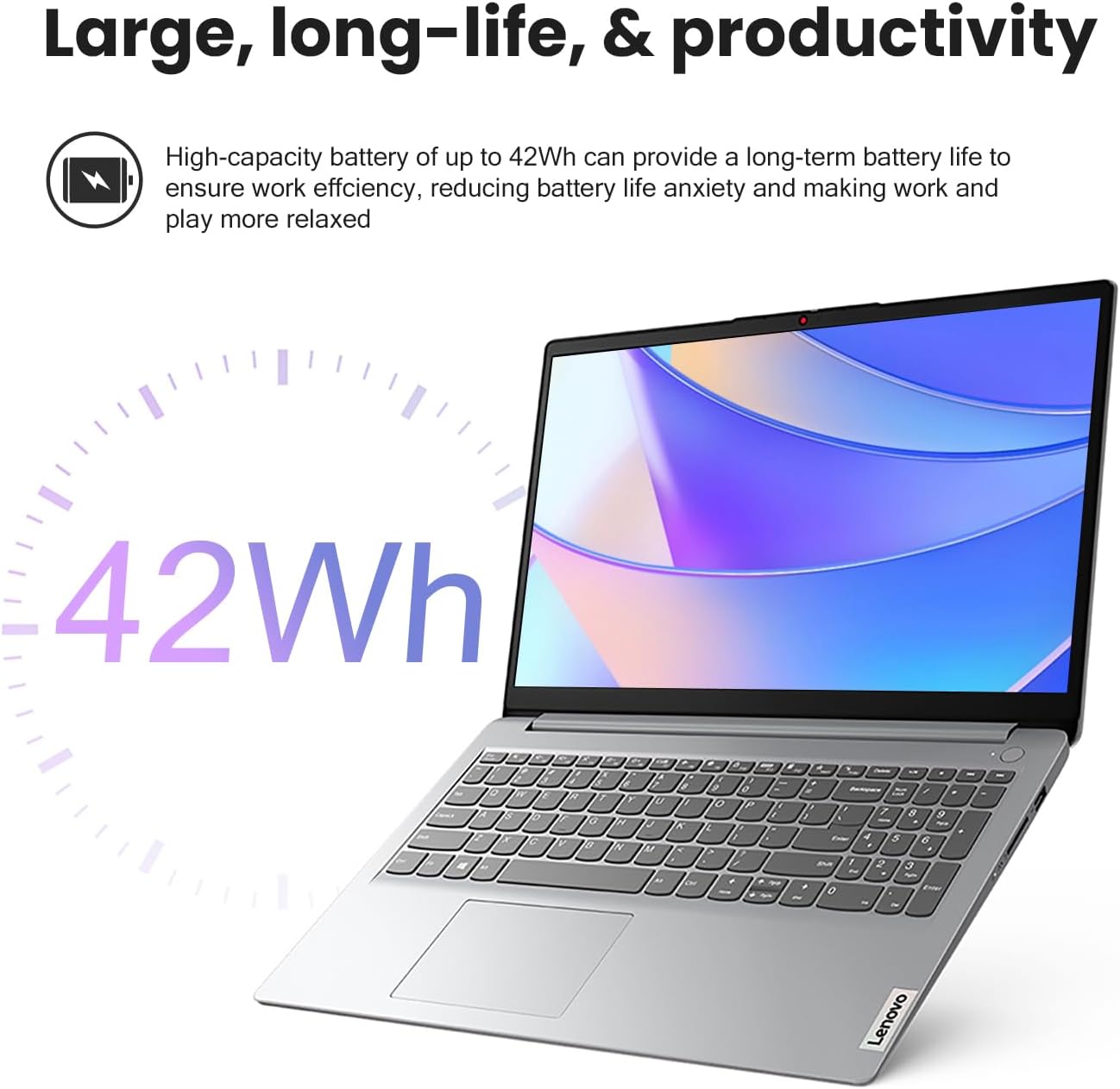 Lenovo IdeaPad 1 Daily Traditional Laptop, 15.6" FHD Screen, AMD Ryzen 5 5500U (Beats i7-1185G7), 16GB RAM, 1TB SSD, Wi-Fi 6, Bluetooth, Windows 11 Home, Cloud Grey-2