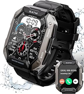 Laoziniu Smart Watch for Men，with Answer/Make Call 100+ Sports Modes Fitness Smart Watch, IP68 Waterproof 80 Days Extra-Long Battery Heart Rate/Blood Oxygen/Sleep Monitor Smartwatch for Android and iOS