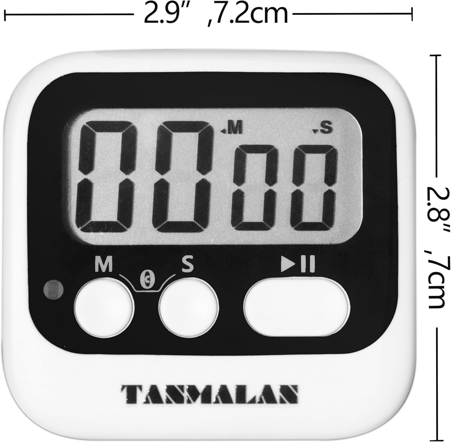 Easy to USE, Digital Timer Kitchen Timer, Magnetic Timer,Tanmalan(Black,1 Pack)-1