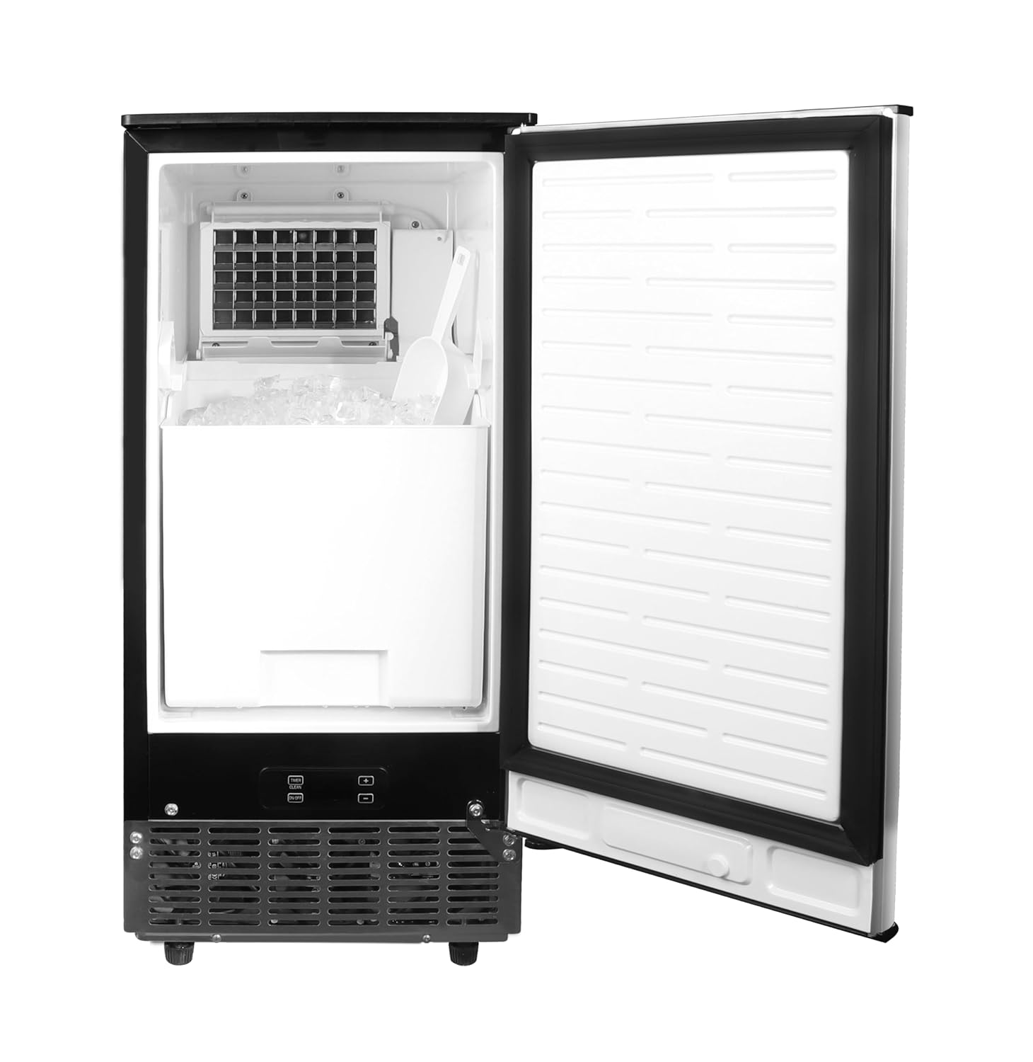 Frigidaire FGIC3600 80 LBS/36 KGS Capacity Commercial Ice Maker, Built in Undercounter (Stainless Steel), Silver-1