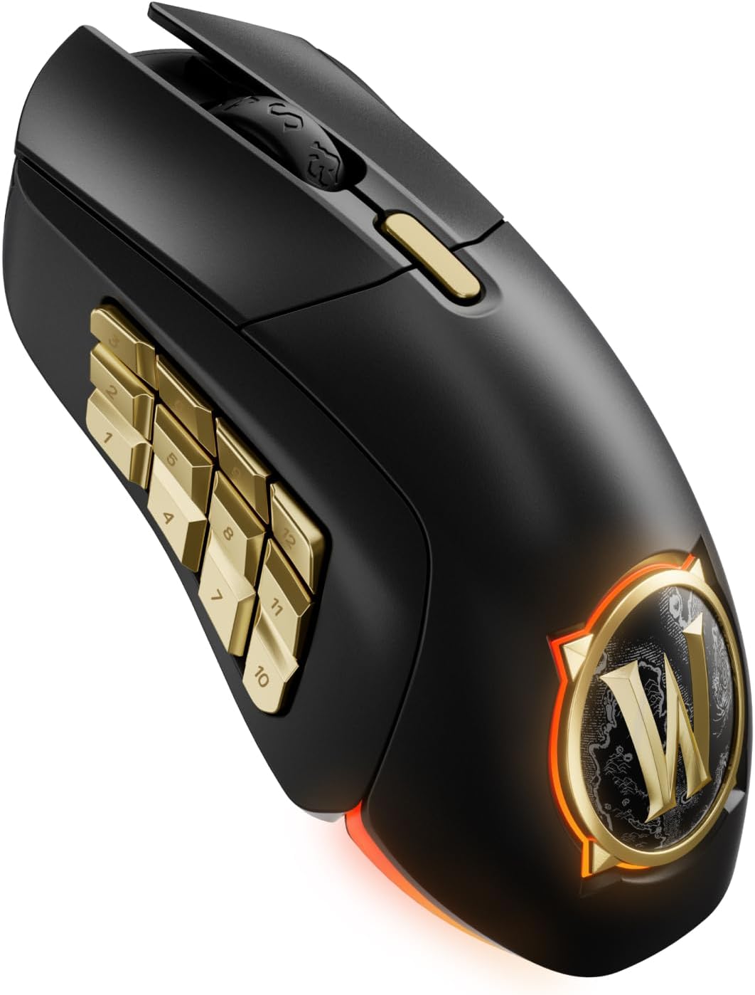 SteelSeries Aerox 9 Wireless: World of Warcraft Edition — Free in-Game Item — MMO Gaming Mouse — 18 Programmable Buttons — Lightweight — Bluetooth/2.4GHz — 18K DPI TrueMove Air Sensor-0