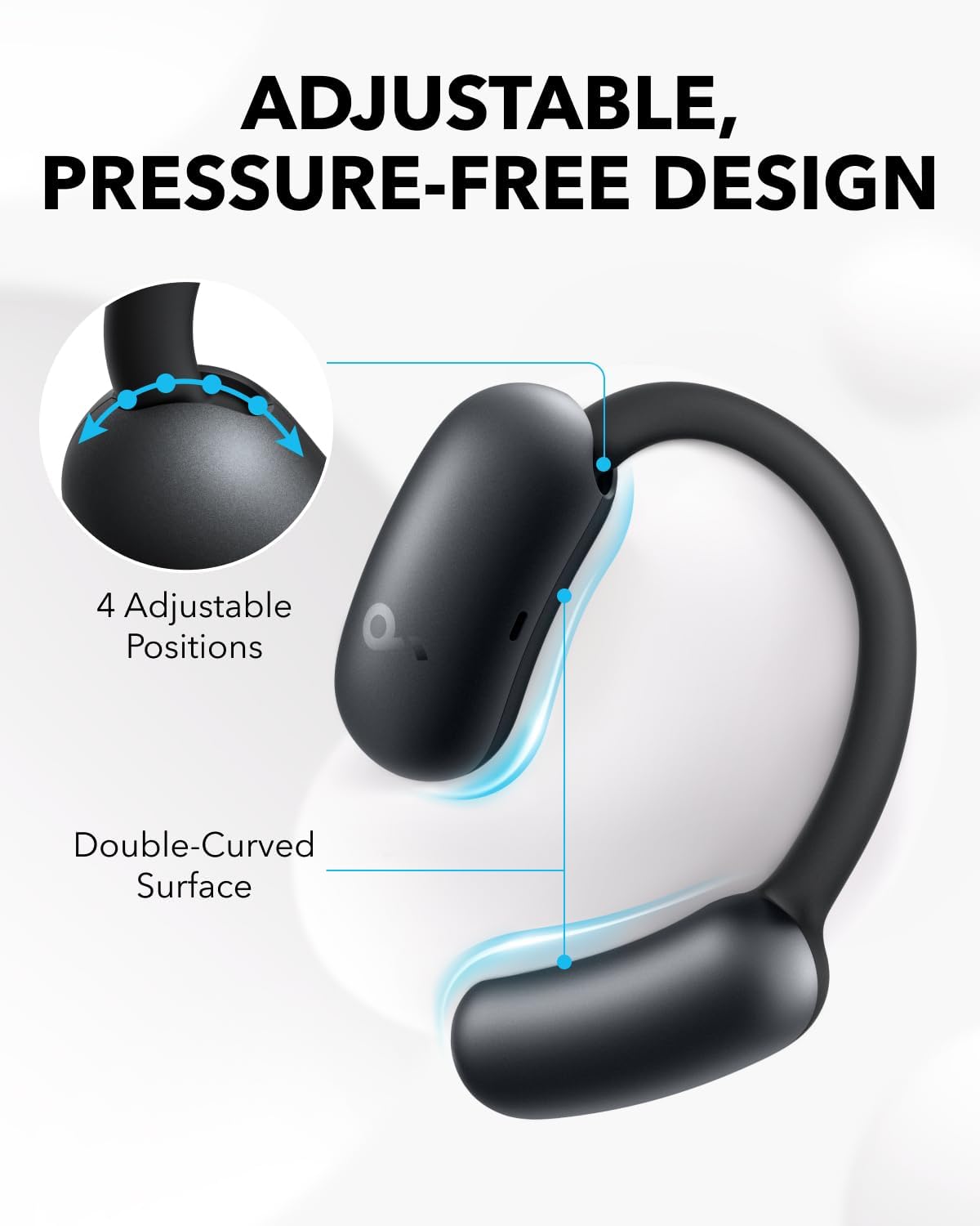 Soundcore AeroFit 2 by Anker, Open-Ear Headphones, Adjustable Ear Hooks, Snug Fit, Rich Bass, Hi-Res Wireless Audio, 42H Play, Bluetooth 5.4, Wireless Charging, IP55, AI Clear Calls, Open-Ear Earbuds-2