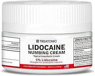 Lidocaine Tattoo Numbing Cream: Painless 5% Lidocaine Tattoo Numbing Cream for Tattoos- Topical Anesthetic Numb Maximum Strength for Tattoo, Piercing, Injection, Waxing, Microneedling - 2.1 oz/60 g