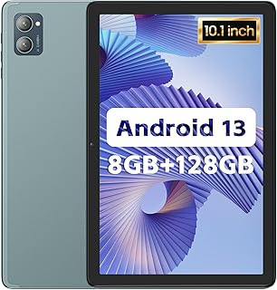 Newest 2024 Tablet Android 13 Tablet, 10.1 inch Tablet 8(4+4) GB&128GB Storage(Expand to 512GB), Dual 13MP+5MP Camera, 6800mAh, WiFi, Bluetooth 5.0, GPS