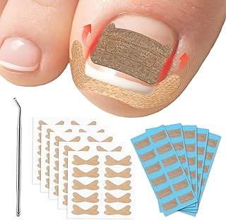 FVION Pain-Free Ingrown Toenail Corrector Set with Toenail Lifter - 50Pcs Breathable Ingrown Toenail Corrector Patch, 60Pcs Ingrown Toenail Strips - Pedicure Tools