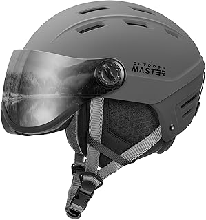 OutdoorMaster Snowboard Helmet with Ski Goggles,Ski Helmet and 2-in-1 Visor Detachable Goggles Set,Protective EPS Foam & 14 Cooling Vents -Snow Helmets for Men,Women & Youth