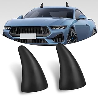 2 PCS Car Roof Decoration Parts, 3D Devil Horn Roof Decoration Parts, Cartoon Modified Decoration Parts, Universal for Most Cars (Black)