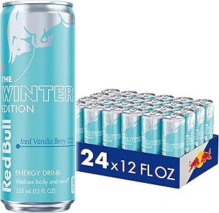 Red Bull Winter Edition Energy Drink, Iced Vanilla Berry, 12 fl.oz. can, Case of 24 cans, with 114mg Caffeine, Taurine & B Vitamins