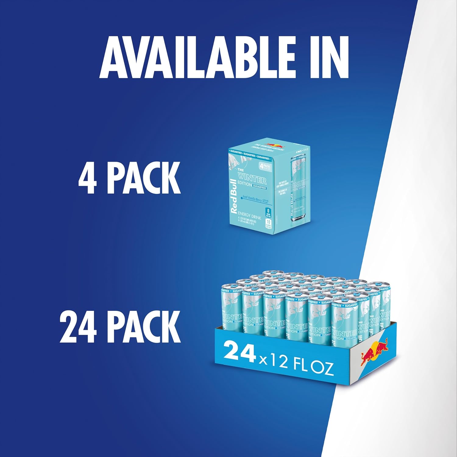 Red Bull Winter Edition Sugar Free Energy Drink, Iced Vanilla Berry, 12 fl.oz. can, Case of 24 cans, 114mg Caffeine, Taurine & B Vitamins-6