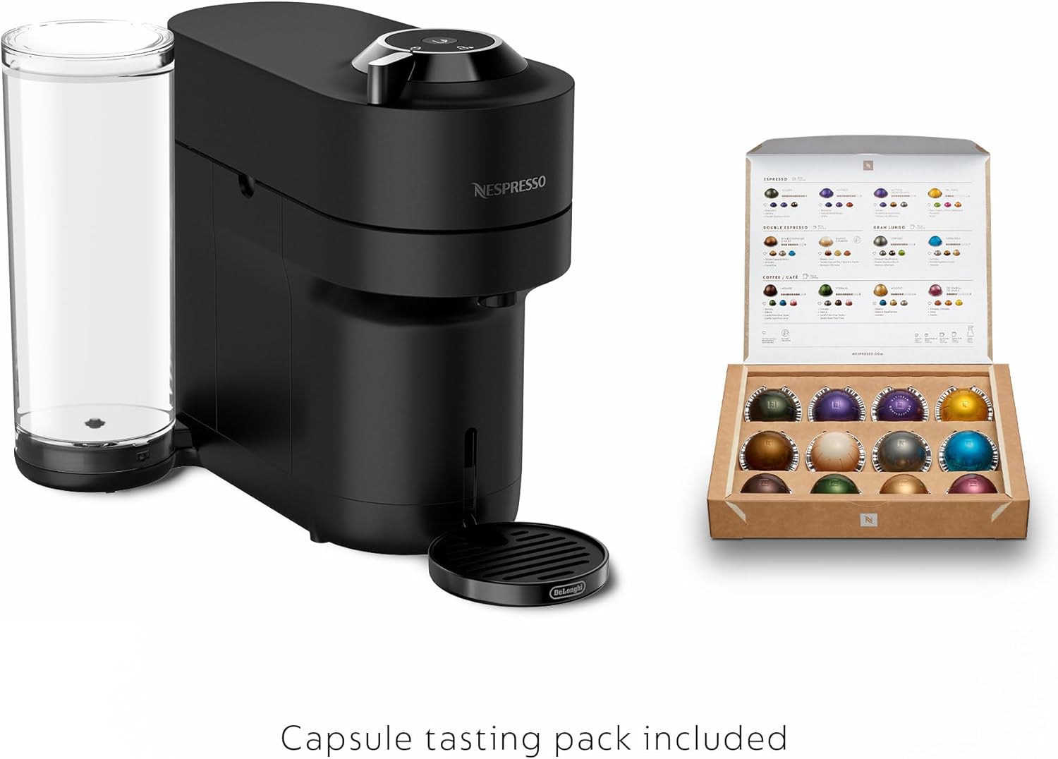 Nespresso Limited-Edition Vertuo Pop+ Coffee and Espresso Maker by De'Longhi, Black Matte with Dark Chrome-3