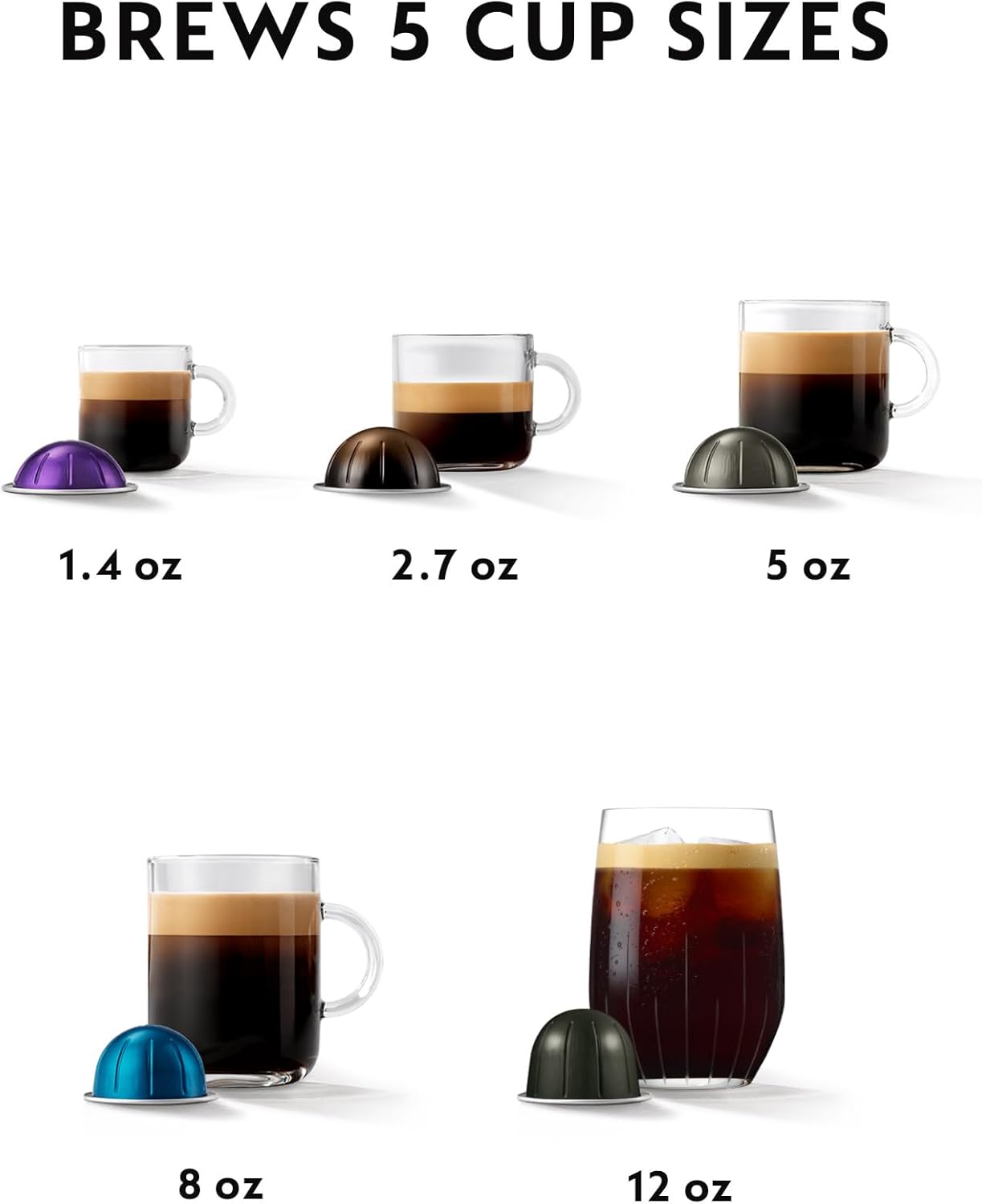 Nespresso Limited-Edition Vertuo Pop+ Coffee and Espresso Maker by De'Longhi, Black Matte with Dark Chrome-4