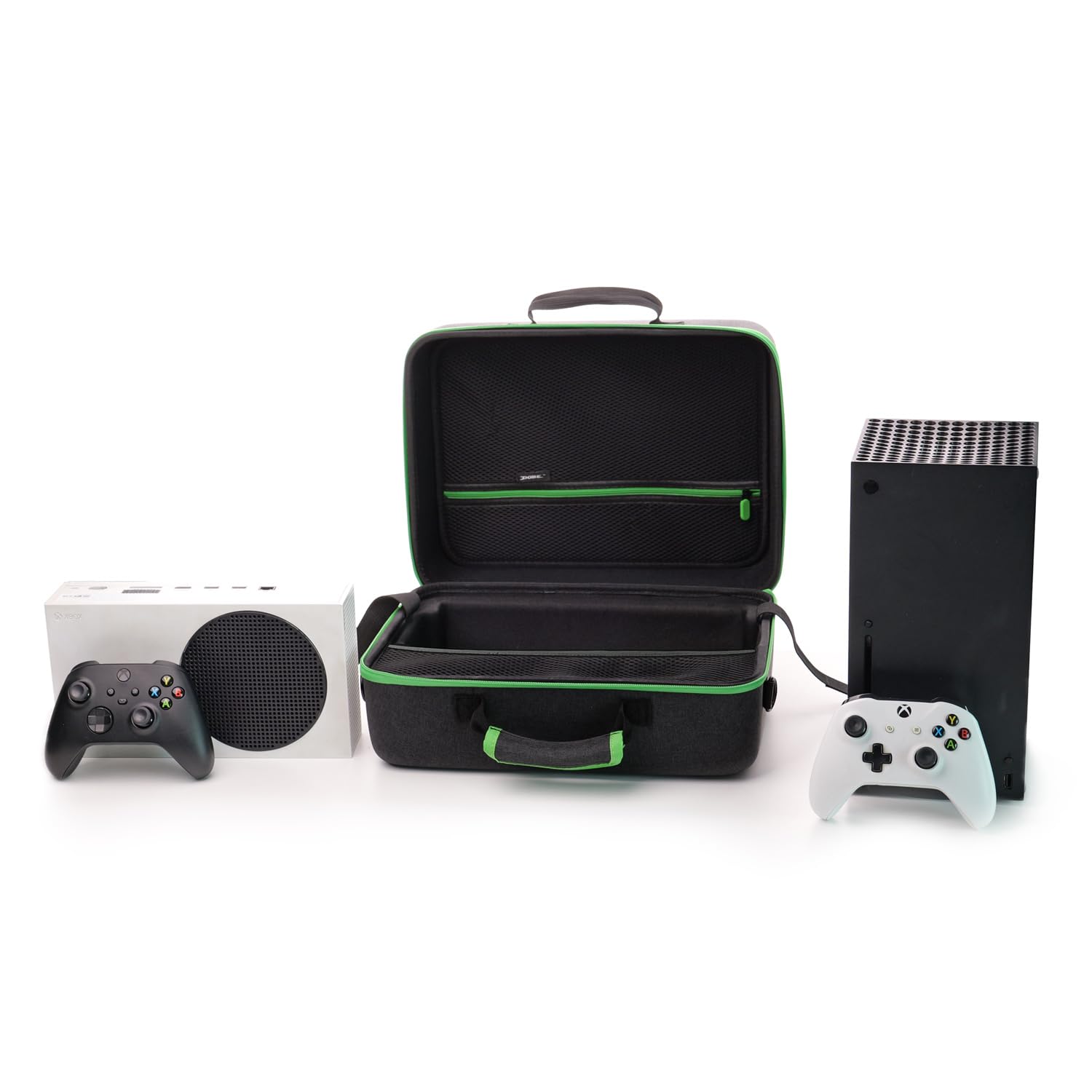 ECHZOVE 2 IN 1 Hard Carrying Case Compatible with Xbox Series X/S Console, Protective Travel Storage Bag for Xbox Series S/X Console, Wireless Controllers, Charging Cables and Other Accessories-7