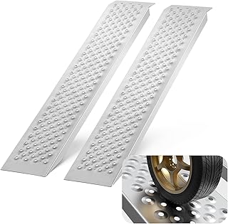 VEVOR Aluminum Ramps, 880 LBS Capacity 47.2" x 8.5" Loading Ramps for Motorcycle, Dirt Bike, Trailer, ATV, UTV, Garden Tractor and Lawn Mower, 2PCS