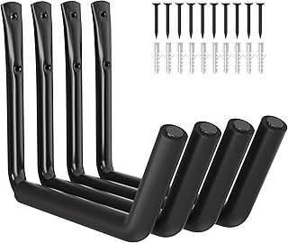 niffgaff Kayak Storage Rack Wall Hooks - Heavy Duty Kayak Wall Mount Hanger for Garage, Kayak Hooks, Wall Rack, and Holder for Kayak Garage Storage, Kayak Accessories for Outdoor Storage, 4 Packs