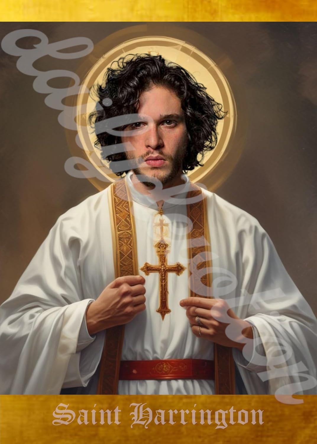 Kit Harrington Celebrity Parody Devotional Prayer Saint Candle-1