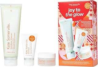 Kate Somerville Joy to the Glow ExfoliKate Set - ExfoliKate Cleanser, Intensive Treatment, & Glow Moisturizer, 3-Piece Facial Skincare Set