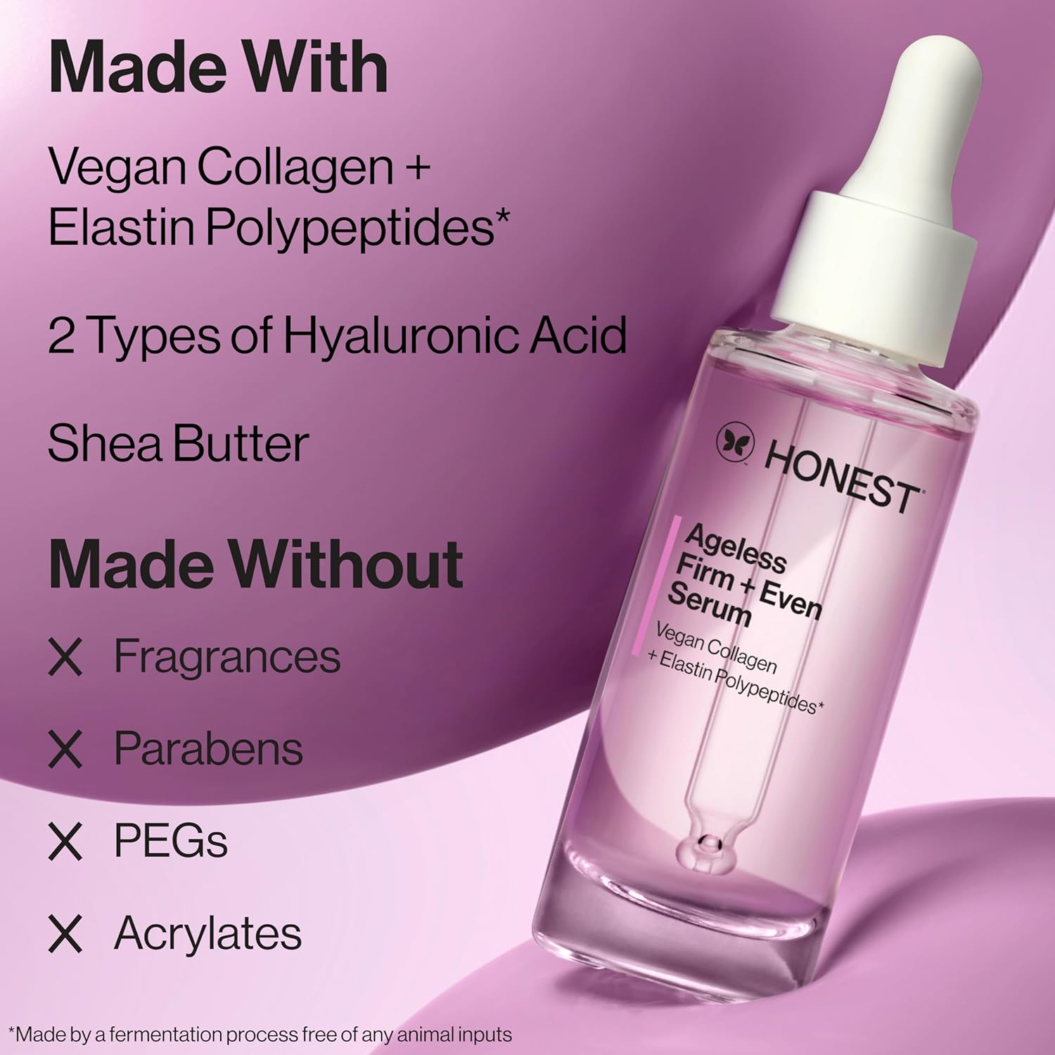 Honest Beauty Ageless Firm and Even Serum | Powered by Vegan Collagen and Elastin Polypeptides | Firmer-Looking Skin and Even Tone | Fragrance Free, EWG Verified, Vegan, Cruelty-Free | 1 fl oz-4