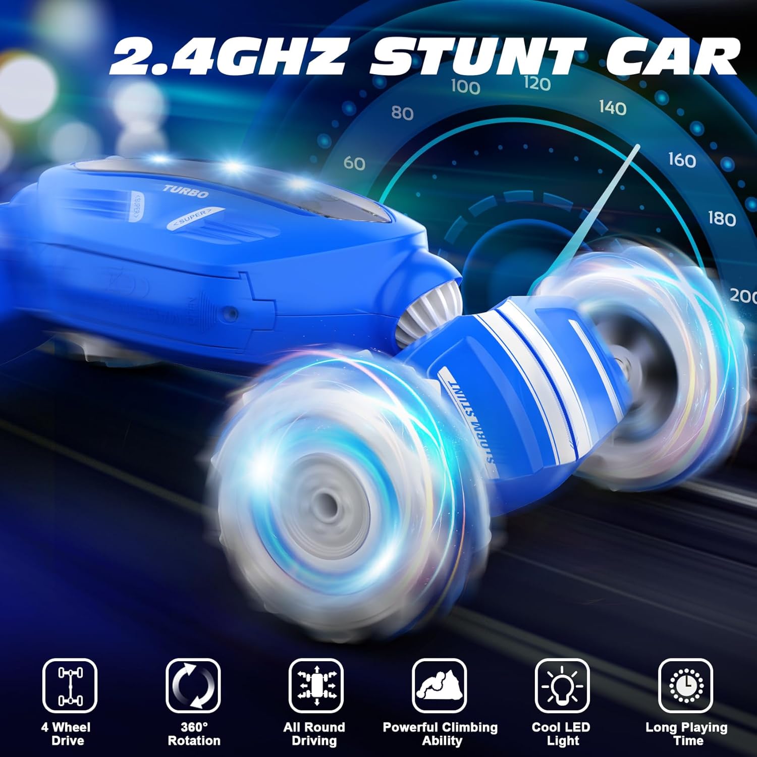 Remote Control Car RC Car, Gesture Sensing RC Stunt Car Boys Toys for 6-8 Years Old, Best Birthday Gifts for Kids, 4WD, 2.4Ghz, 360° Rotating, 2 Control Modes Control Transformer Toys Twist Cars-1