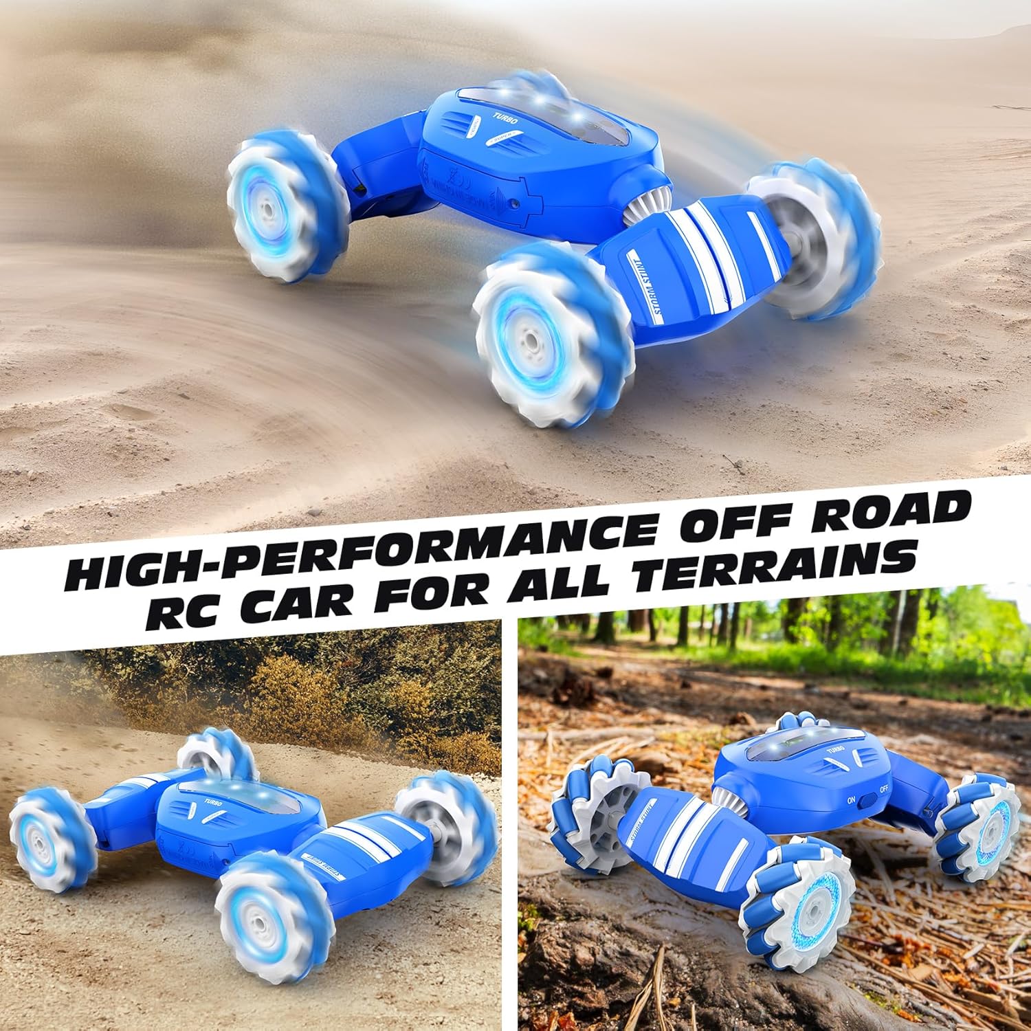 Remote Control Car RC Car, Gesture Sensing RC Stunt Car Boys Toys for 6-8 Years Old, Best Birthday Gifts for Kids, 4WD, 2.4Ghz, 360° Rotating, 2 Control Modes Control Transformer Toys Twist Cars-2