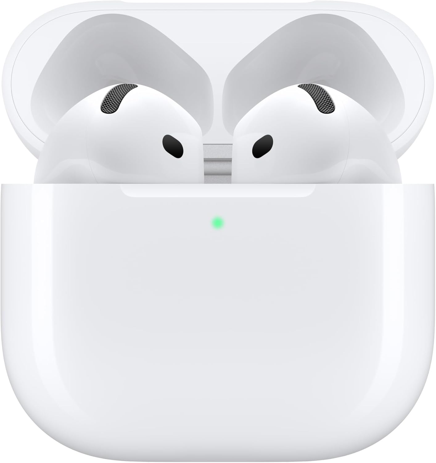 Apple AirPods 4 Wireless Earbuds, Bluetooth Headphones, Personalized Spatial Audio, Sweat and Water Resistant, USB-C Charging Case, H2 Chip, Up to 30 Hours of Battery Life, Effortless Setup for iPhone-1