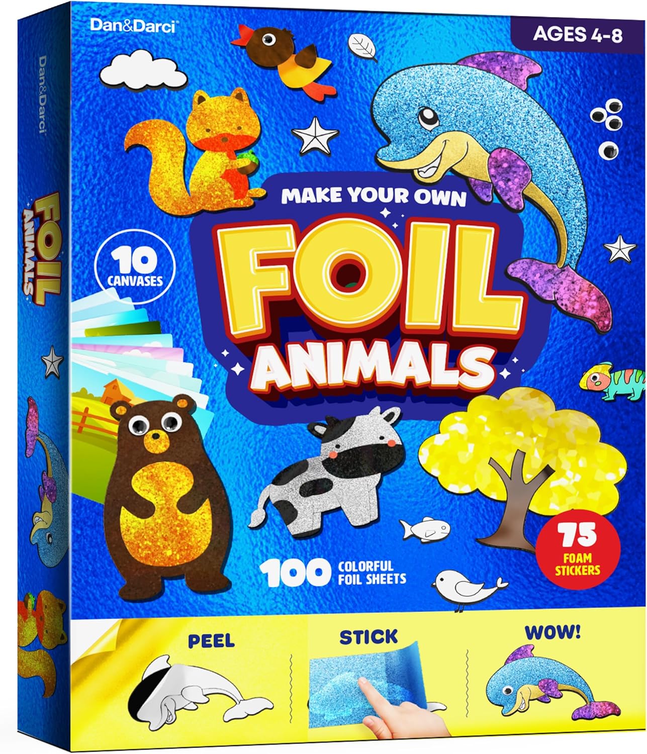 Foil Art Kit for Kids - Arts and Crafts for Kids Ages 4-8, 4-6, 5-7, 5-8, 6-8 - 5 Year Old Girl Gifts - Fun Kit Projects Activities - Craft Girls Birthday Gift - Kids Crafts Ages 4 5 6 7 8 Years-0