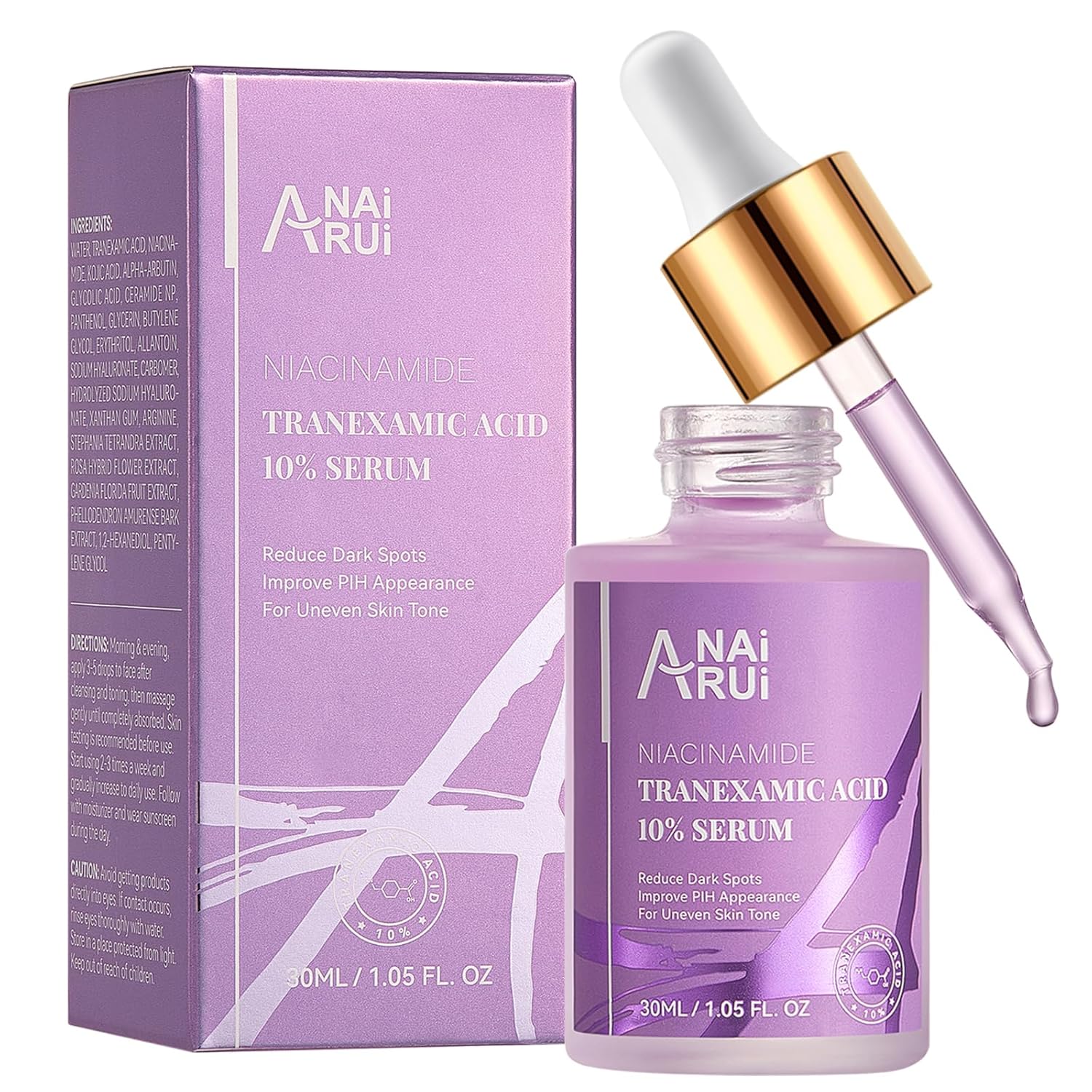 ANAI RUI 10% Tranexamic Acid Serum With Niacinamide,Arbutin,Ceramide, for Uneven Skin Tone 1.05 FL.Oz-0