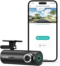 70mai Smart Dash Cam, 1296P QHD Dash Camera for Cars, Built in WiFi 140° Wide-Angle FOV, WDR, Night Vision, Loop Recording, Parking Monitor