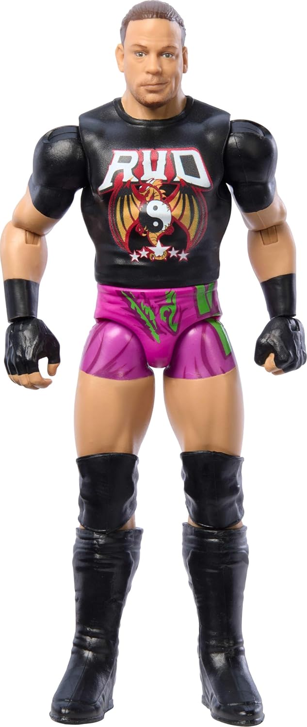 Mattel WWE Rob Van Dam Action Figure, Main Event Series #151 6-inch Collectible with 10 Articulation Points & Life-Like Look-0