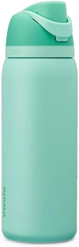 Owala FreeSip Insulated Stainless Steel Water Bottle with Straw, BPA-Free Sports Water Bottle, Great for Travel, 32 Oz, Freeze the Day, Teal-0