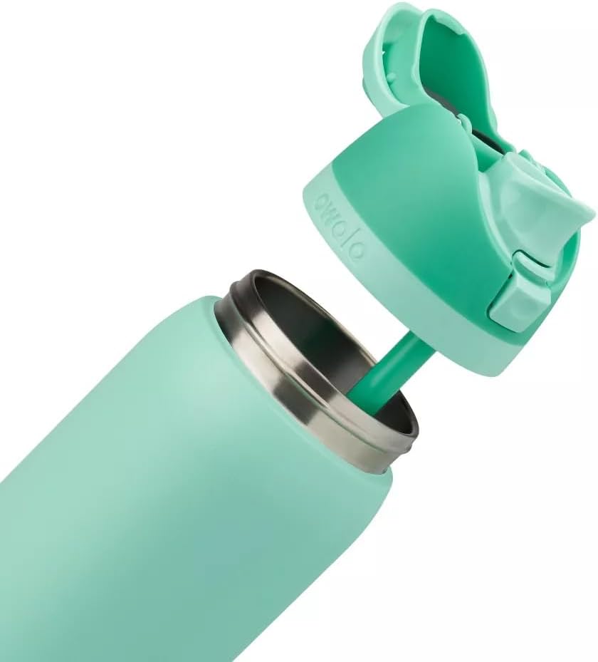 Owala FreeSip Insulated Stainless Steel Water Bottle with Straw, BPA-Free Sports Water Bottle, Great for Travel, 32 Oz, Freeze the Day, Teal-1