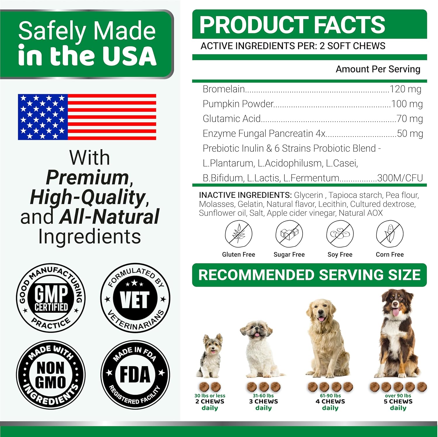 YUMA'S No Poo Chews for Dogs - 170 Ct - Coprophagia No Poop Eating Deterrent for Dogs - Prevent Dog from Eating Poop - Stop Eating Poop for Dogs - Probiotics & Digestive Enzymes Supplement-5