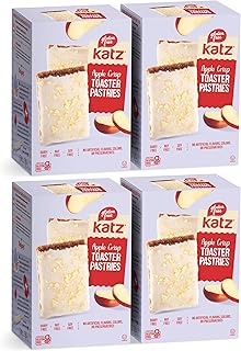 Katz Gluten Free Toaster Pastries. Apple Crisp. Dairy Free, Nut Free, Soy Free. Kosher Snacks. Apple Cinnamon Flavor. 8 OZ (Pack Of 4)