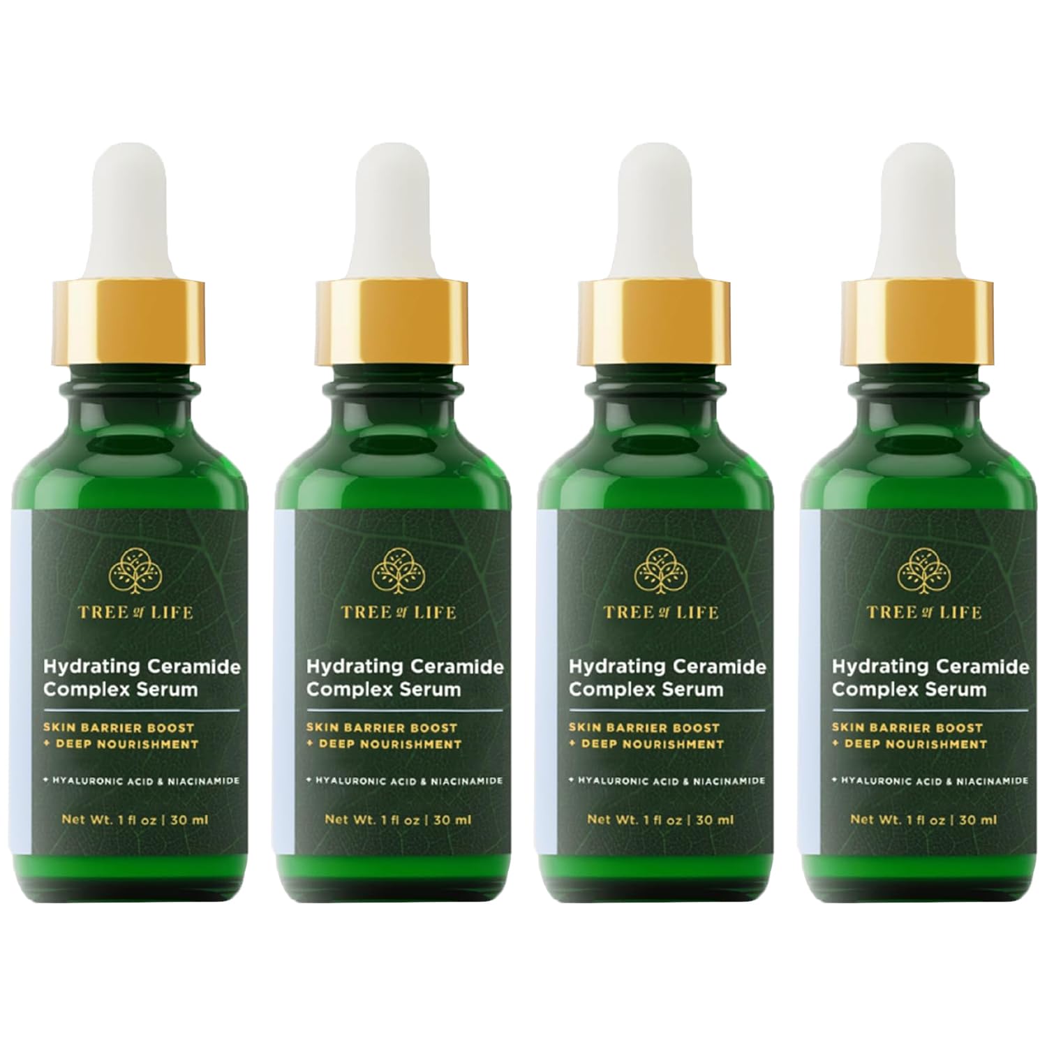 Tree of Life Beauty Hydrating Facial Serum - Ceramide Serum for Skin Barrier Boost - Nourishment and Hydration Support - (4 Pack, 1 Fl Oz Each)-0